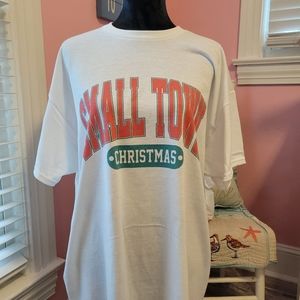 A Small Town Christmas Sublimation Graphic Short Sleeve T-shirt